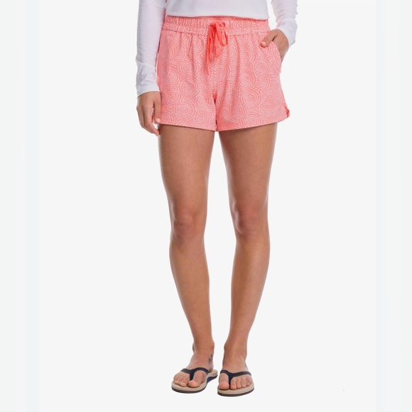 🆕 SOUTHERN TIDE Neeley Brrr Performance Short In Sunkist Coral - Picture 2 of 12